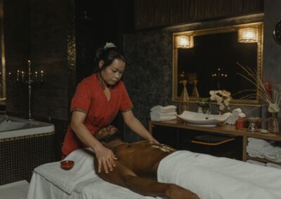 Serene spa treatment with a skilled masseuse providing relaxation and relief.